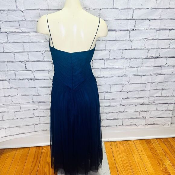 Vera Wang Womens tulle Sleeveless Sheath Midi Dress Size 4 - Picture 2 of 7